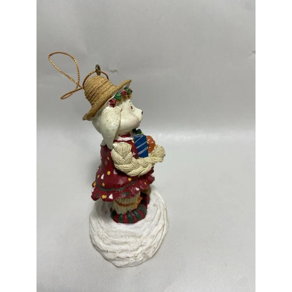 House of Lloyd Christmas Around World Ornaments Rabbit Girl  With Presents